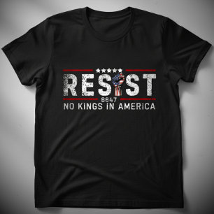 Retro Verzet Geen Koningen In Amerika T-shirt
