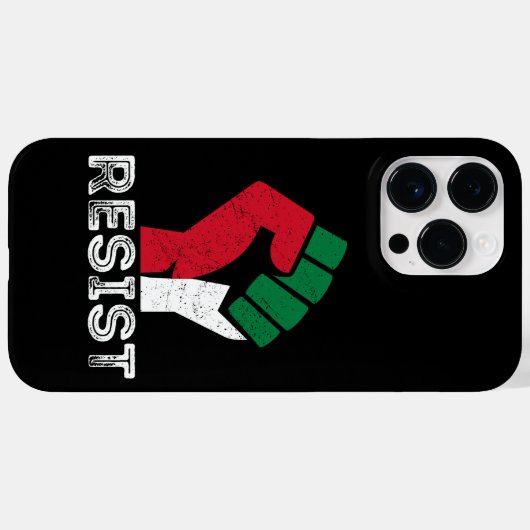 Retro  Verzet tegen Palestijnse vuistvlag Vrijheid Case-Mate iPhone Case (Achterkant (horizontaal))