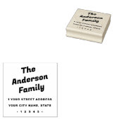 Retro vet typografie retouradres 	rubberstempel (Gestempeld)