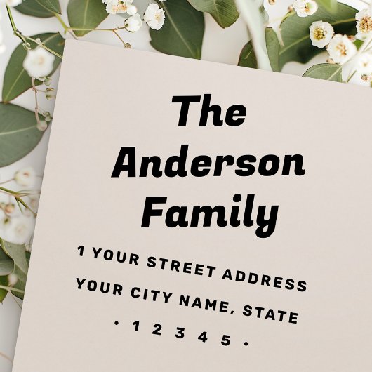 Retro vet typografie retouradres 	rubberstempel