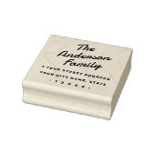 Retro vet typografie retouradres 	rubberstempel (Stempel)