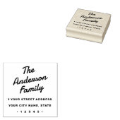 Retro vet typografie retouradres 	rubberstempel (Gestempeld)