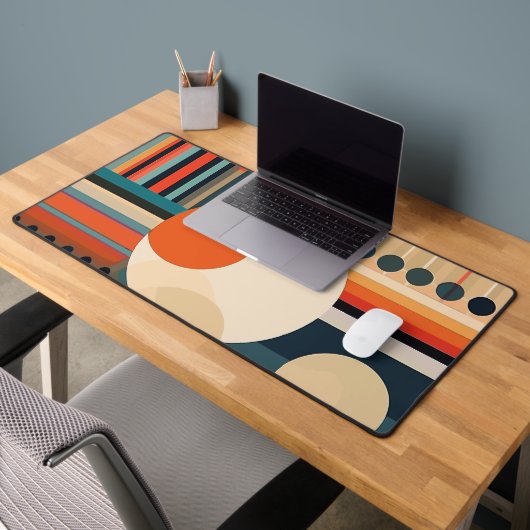 Retro Vette Cirkels en Strepen 1 van 6 Bureaumat (Kantoor 2)