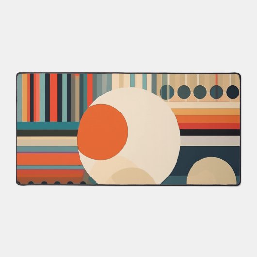 Retro Vette Cirkels en Strepen 1 van 6 Bureaumat (Voorkant)