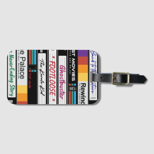 Retro VHS-filmontwerp Bagagelabel