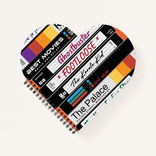 Retro VHS-filmontwerp Notitieboek (Voorkant)