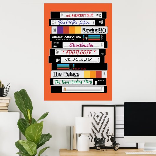 Retro VHS-filmontwerp Poster (Thuiskantoor)