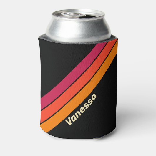 Retro VHS Stripes with Name Blikjeskoeler (Blikje Achterkant)