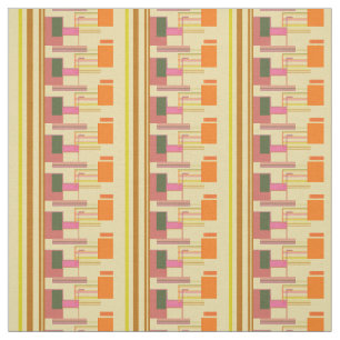 Retro Vibe geometrisch type patroon (elke kleur!) Stof