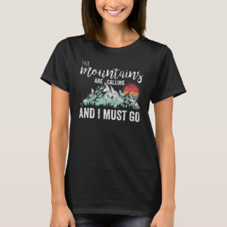 Retro Vibe grafische bergen noemen me dat ik moet T-shirt