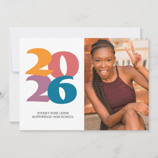 Retro Vibes Afstuderen Celebration Party Aankondiging (Voorkant)