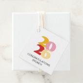 Retro Vibes Afstuderen Celebration Party Bedankjes Labels (In situ)