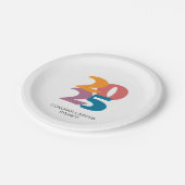 Retro Vibes Afstuderen Celebration Party Papieren Bordje (Gekanteld)