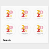 Retro Vibes Afstuderen Celebration Party Ronde Sticker (Vel)
