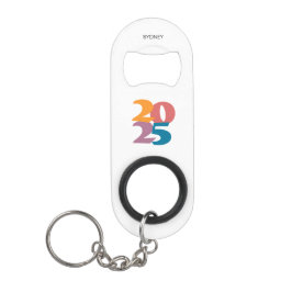 Retro Vibes Afstuderen Klasse van 2025 Mini Flessenopener