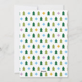 Retro Vibes Multi-Kleur Kerstkaart (Achterkant)