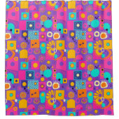 Retro Vibes Shower Curtain Douchegordijn (Voorkant)