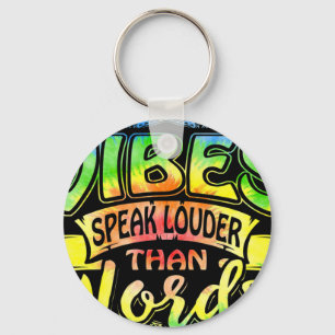 Retro Vibes Spreken Luider Dan Woorden Yoga Mandal Sleutelhanger