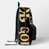 Retro Vibes -  typografie kunst Bedrukte Rugzak (Links)