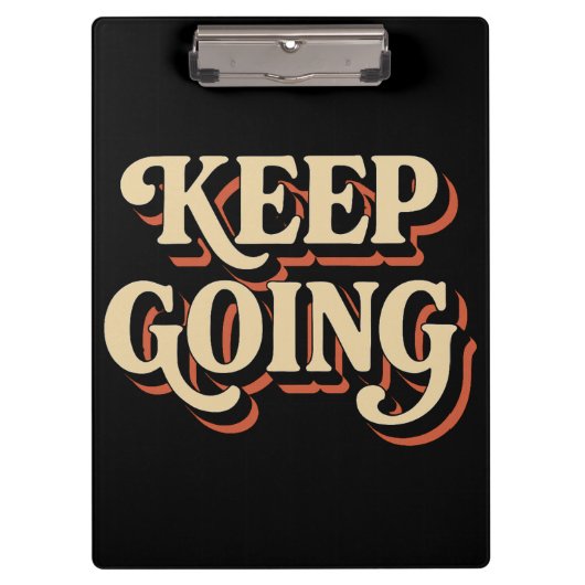 Retro Vibes -  typografie kunst Klembord (Voorkant)