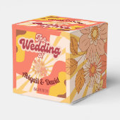 Retro Vibes Vintage bruiloft Bedankdoosjes (Achterkant)