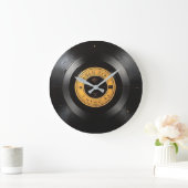 Retro Vibes: Vinyl Record Grote Klok (Huis)