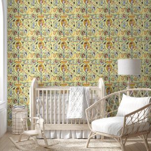 Retro Victoriaanse tijdperk kinderliedjes door Wal Behang