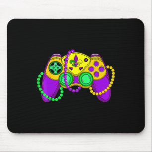 Retro Video Game Controller Pet Mardi Gras Gaming Muismat