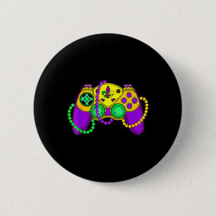 Retro Video Game Controller Pet Mardi Gras Gaming Ronde Button 5,7 Cm