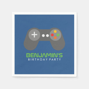 Retro Video Game Controller Verjaardag Servet