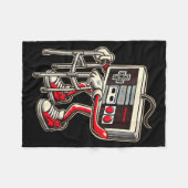 Retro Video Game Controller With Walker Funny Game Fleece Deken (Voorkant (Horizontaal))