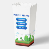 Retro Video Game Menu 1e Verjaardagsfeest Bedankdoosjes (Voorkant)