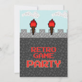 Retro Video Game Party uitnodiging (Voorkant)