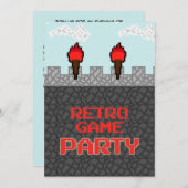 Retro Video Game Party uitnodiging (Voorkant / Achterkant)