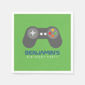 Retro Video Games Controller Verjaardag Servetten (Voorkant)