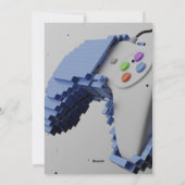 Retro Vidéo Jeu Anniversaire Fête Invitation Jeu (Dos)