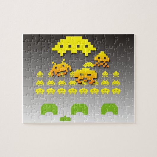 Retro Vidéo Jeu Invaders Puzzle (Horizontal)