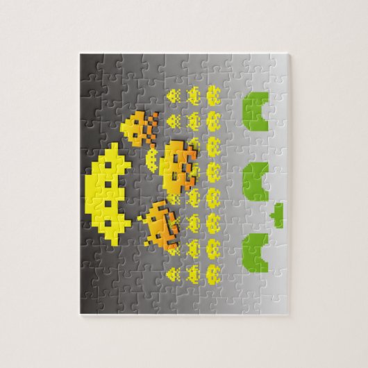 Retro Vidéo Jeu Invaders Puzzle (Vertical)