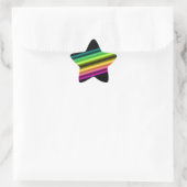 retro video neonstripe :  ster sticker (Tas)