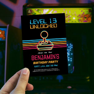Retro videogame Gamer Jongen Verjaardag Kaart
