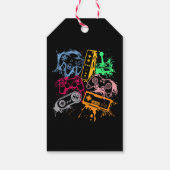 Retro videogameconsolecontrollers 80's 90's Arc Cadeaulabel (Achterkant)