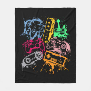 Retro videogameconsolecontrollers 80's 90's Arc Fleece Deken