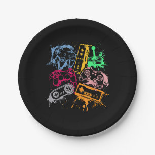 Retro videogameconsolecontrollers 80's 90's Arc Papieren Bordje