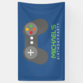 Retro videogames Geachte kinderen Birthday Party Spandoek (Verticaal)