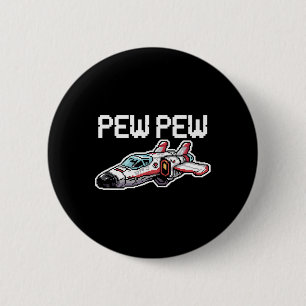 Retro videogameschip arcadespelfunny nostalgiegame ronde button 5,7 cm