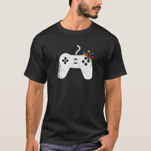 Retro videospel Heart Autism Awareness Sp T-shirt
