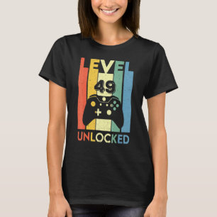 Retro  videospelletjes Controller Level 49 Unlo T-shirt