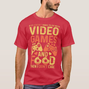 Retro videospelletjes en eten of ik kan me geen Vi T-shirt