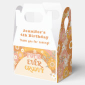 Retro vier groovy's verjaardag Favor Box Bedankdoosjes (Geopend)
