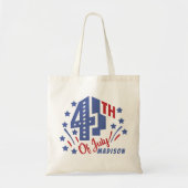 Retro vierde juli Custom Patriottisch Tote Bag (Voorkant)